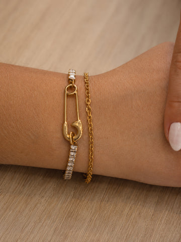 Pulseira Alvéria - Banhada a Ouro 18K