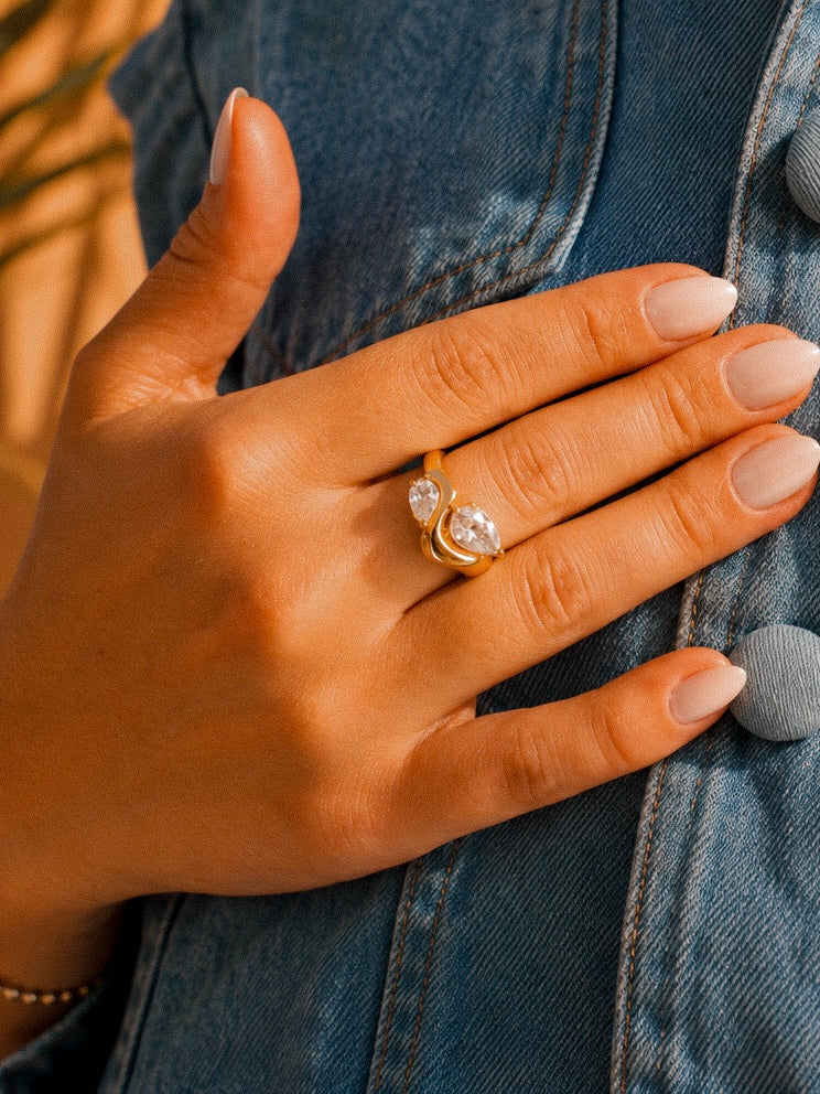 Anel Olivienne - Banhado a Ouro 18K