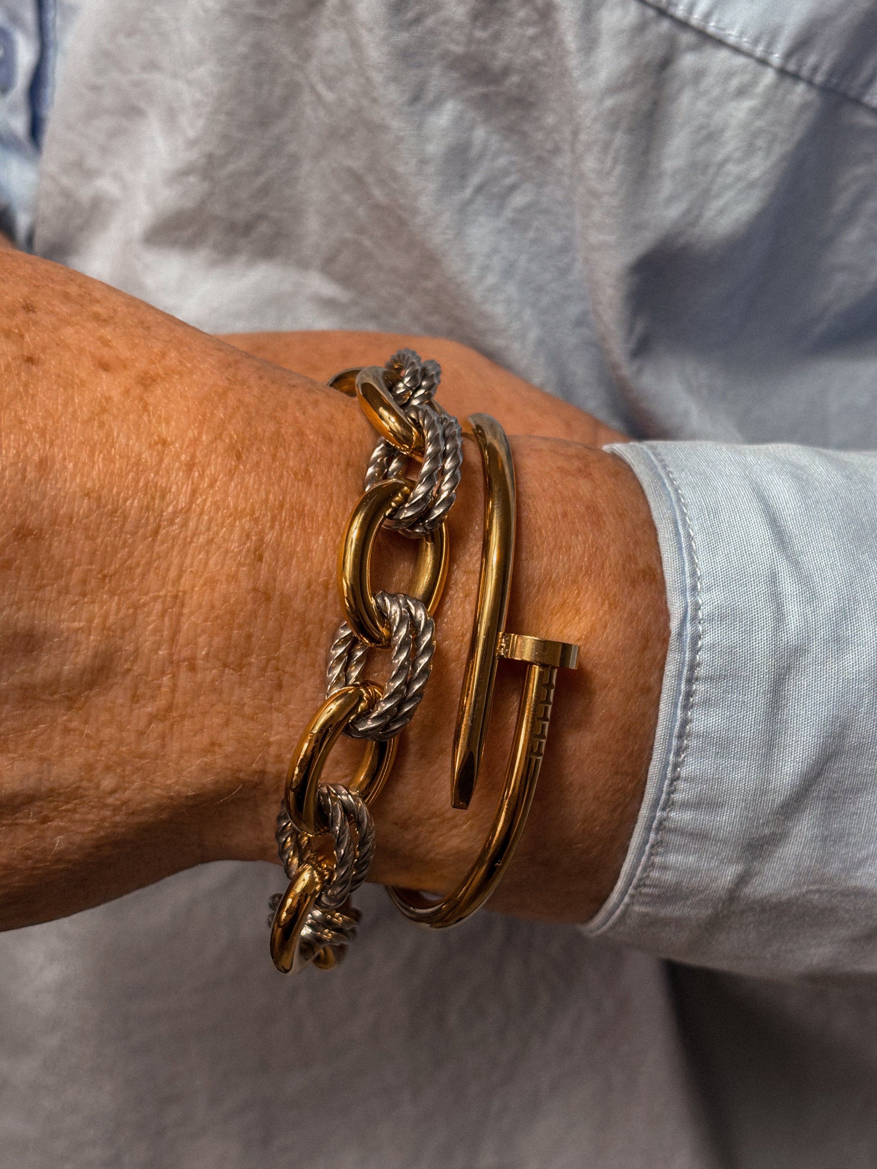 Bracelete Prego Elegance – Banhado a Ouro 18K