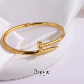 Bracelete Clou Dourado - Banhado a Ouro 18K