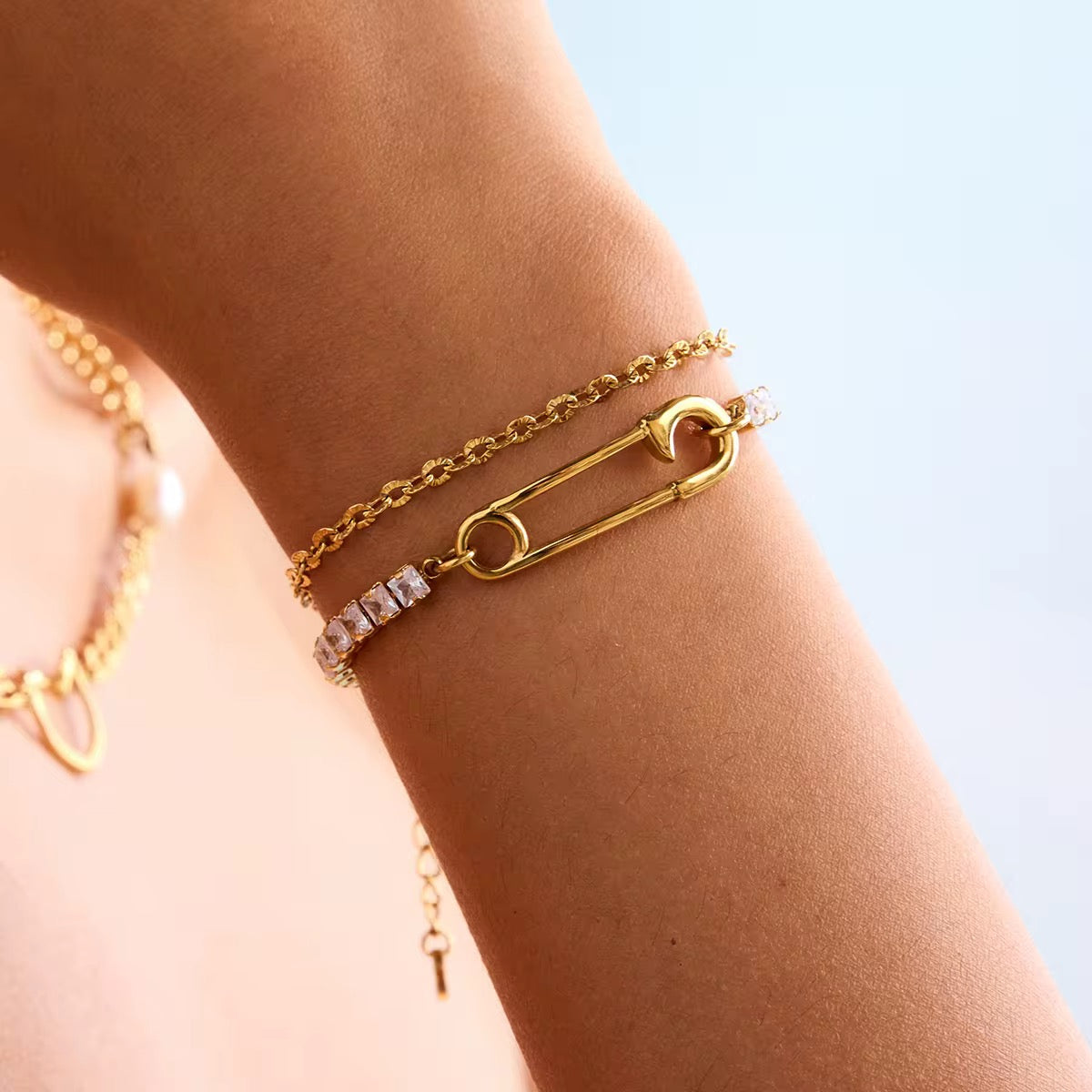 Pulseira Alvéria - Banhada a Ouro 18K