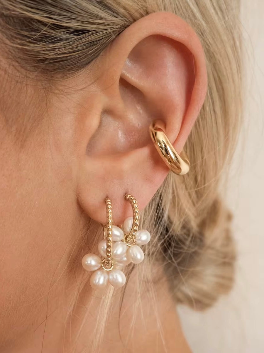 Brinco Earcuff Mabel - Banhado a Ouro 18K