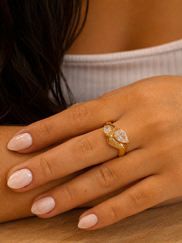 Anel Olivienne - Banhado a Ouro 18K