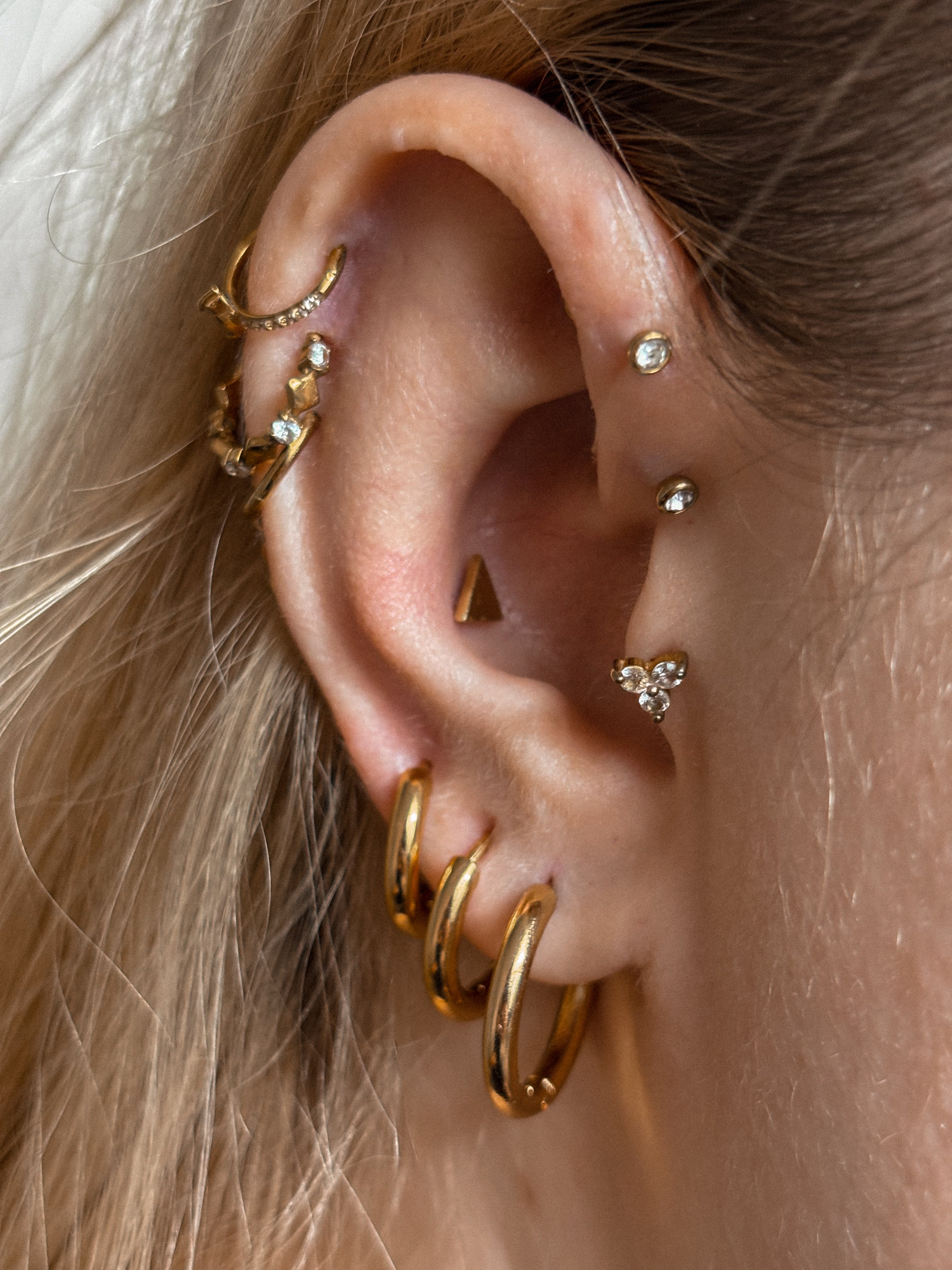Trio de Argolas Essential – Banhado a Ouro 18K