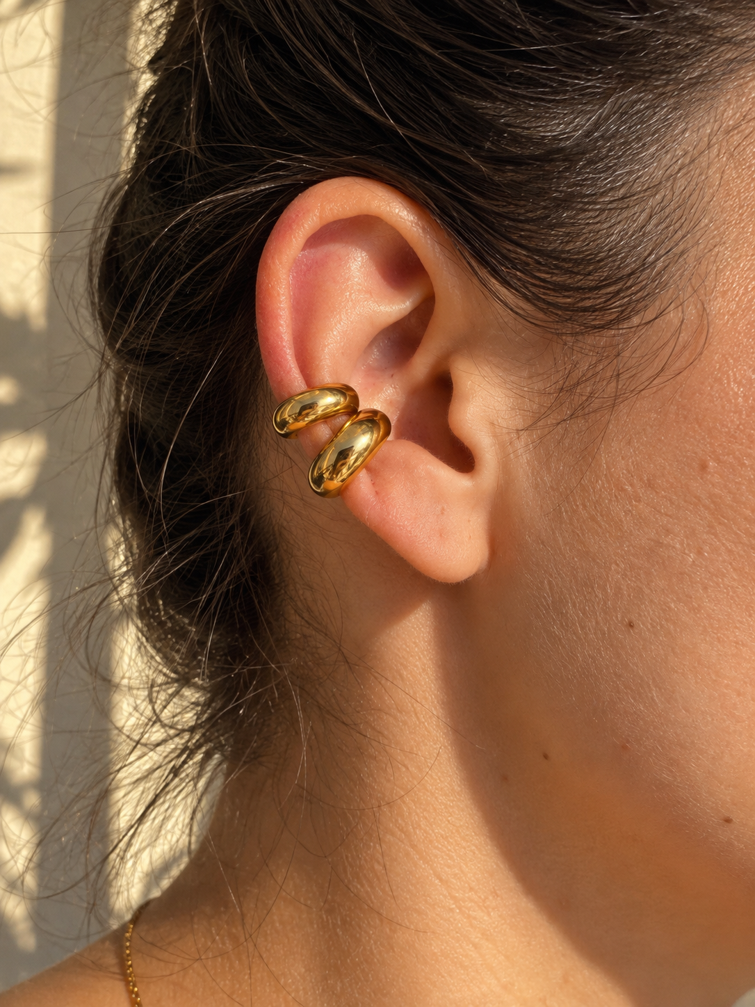 Brinco Earcuff Mabel - Banhado a Ouro 18K