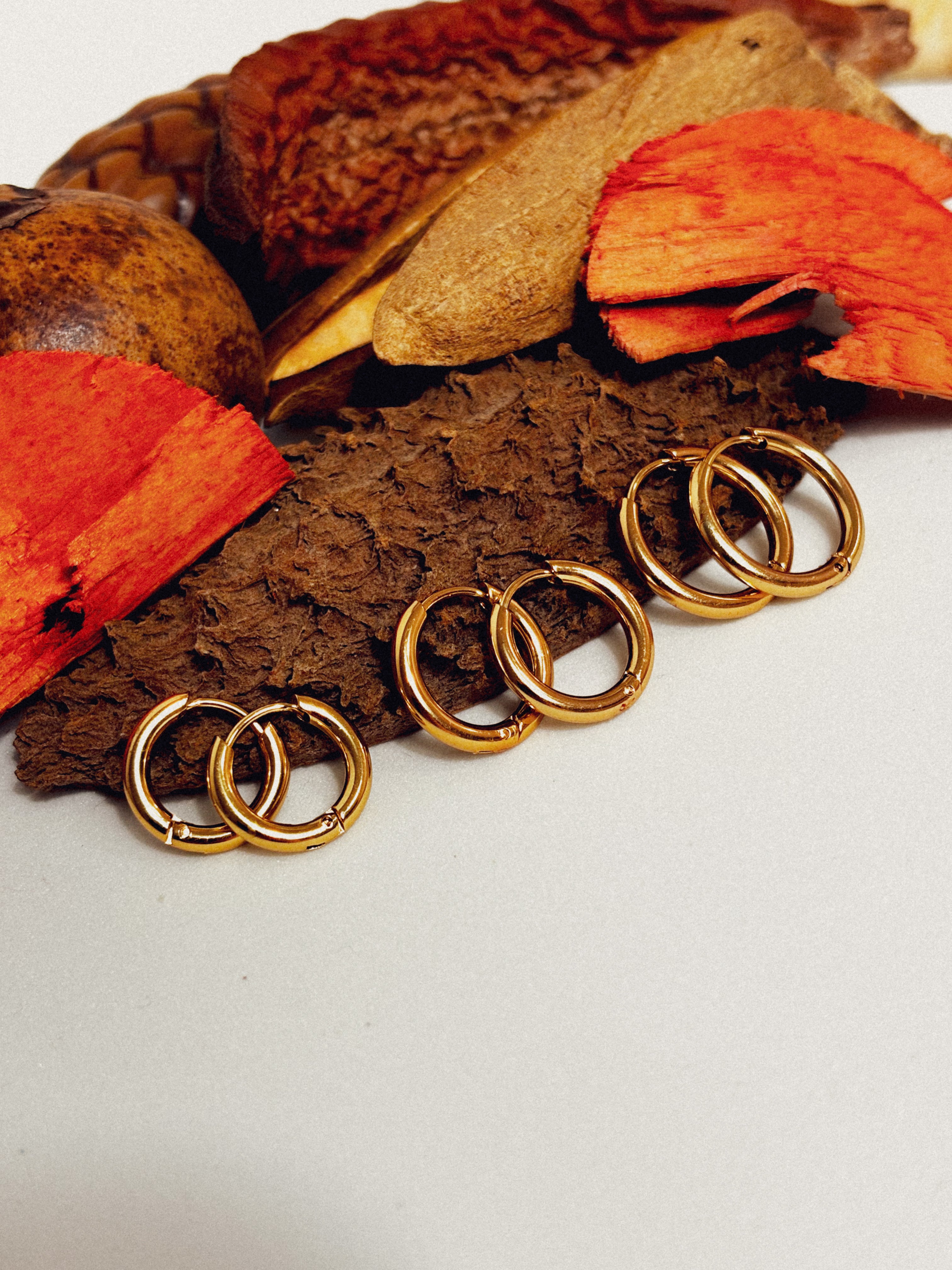 Trio de Argolas Essential – Banhado a Ouro 18K