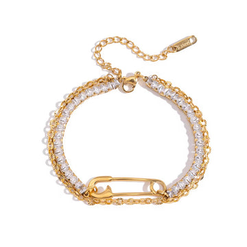 Pulseira Alvéria - Banhada a Ouro 18K
