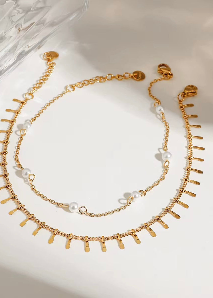 Tornozeleira Lumira - Banhada a Ouro 18K