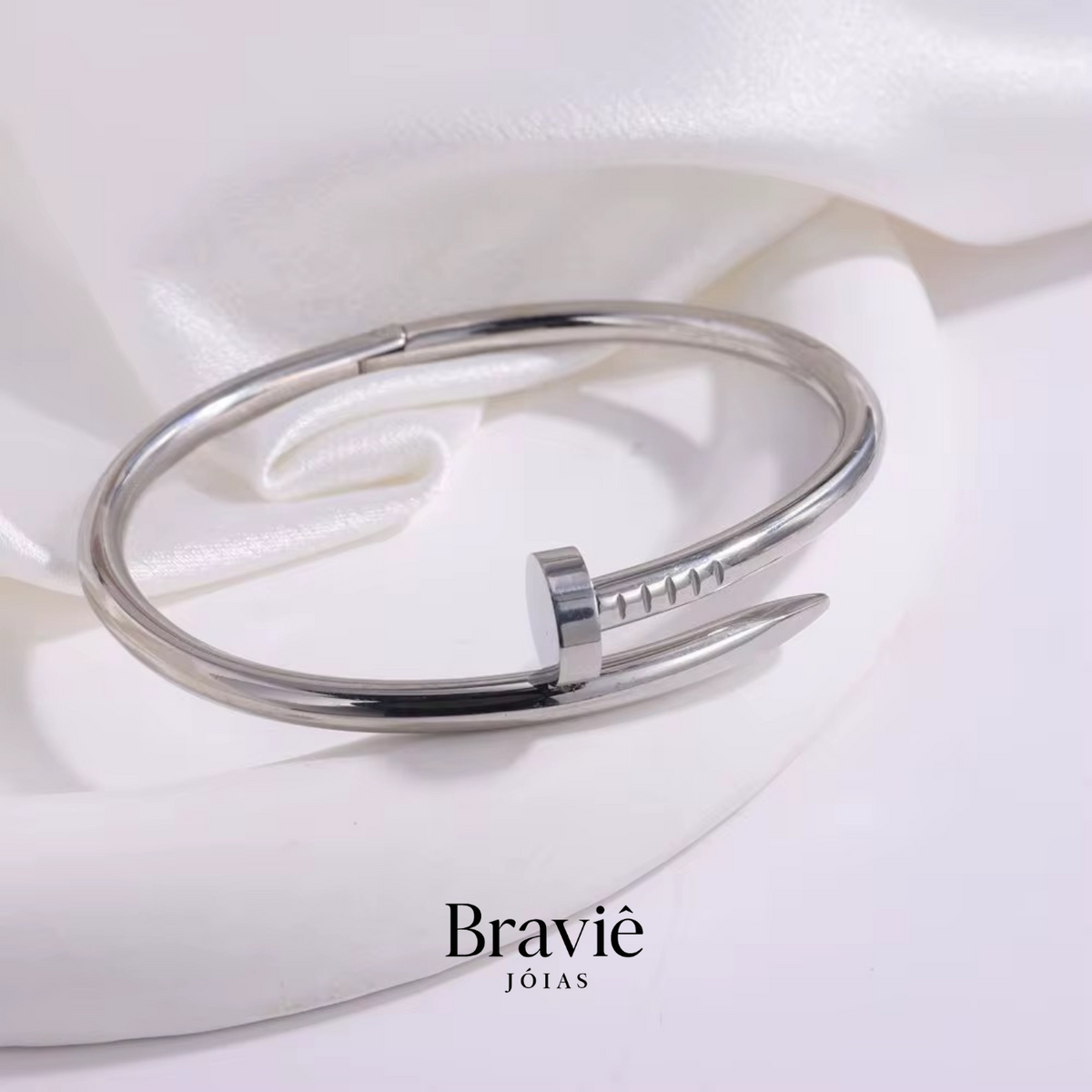 Bracelete Clou Prateado