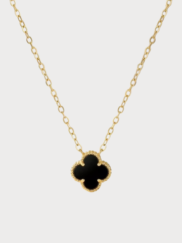 Colar Trevo Noir – Banhado a Ouro 18K
