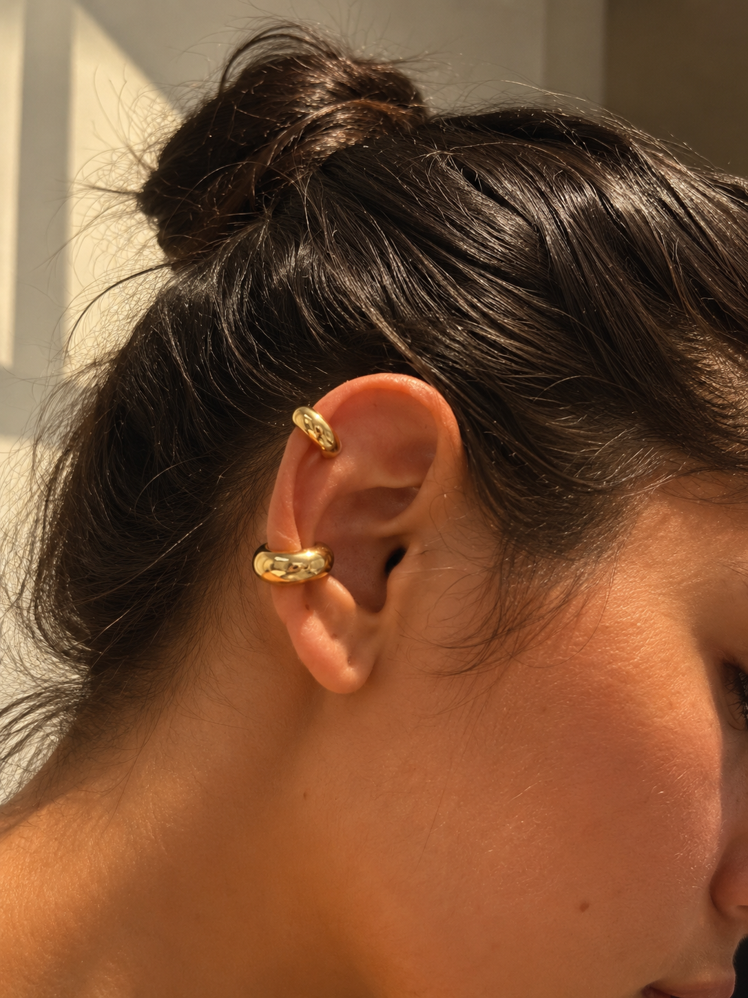 Brinco Earcuff Mabel - Banhado a Ouro 18K