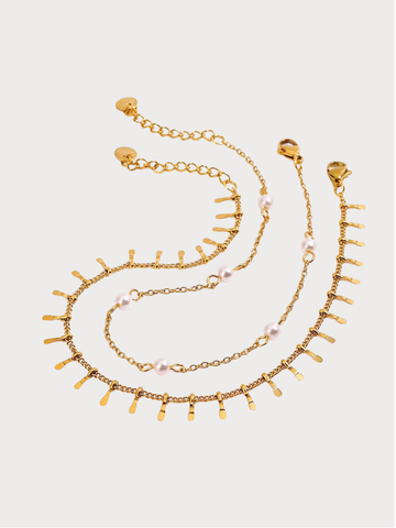 Tornozeleira Lumira - Banhada a Ouro 18K