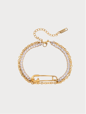 Pulseira Alvéria - Banhada a Ouro 18K