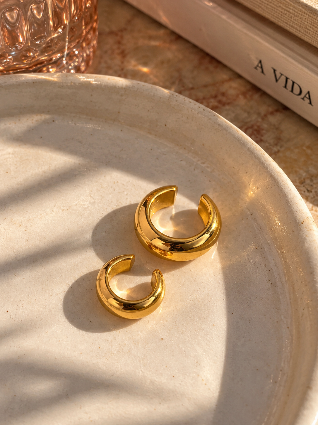 Brinco Earcuff Mabel - Banhado a Ouro 18K