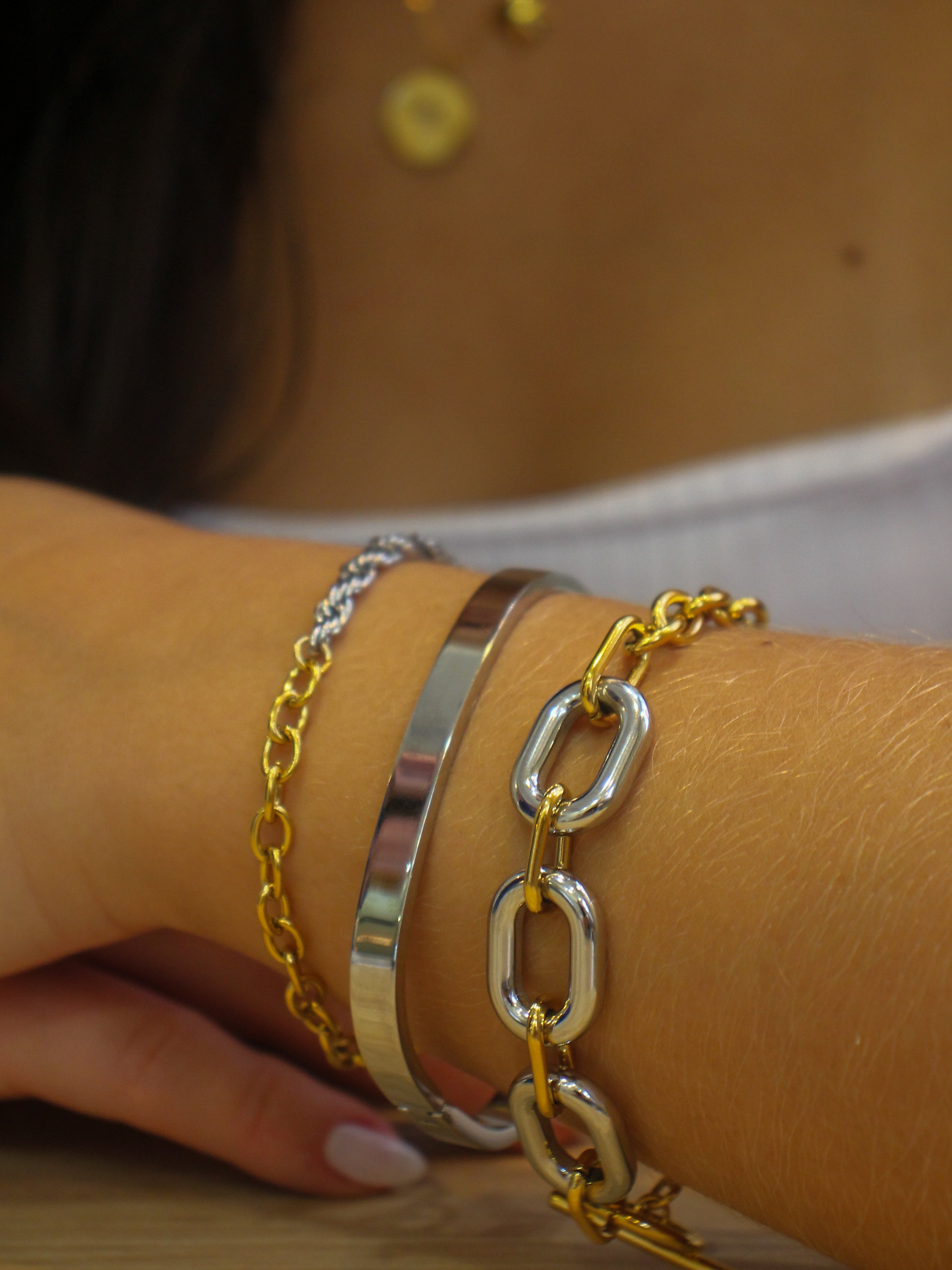 Bracelete Korvessa - Prata