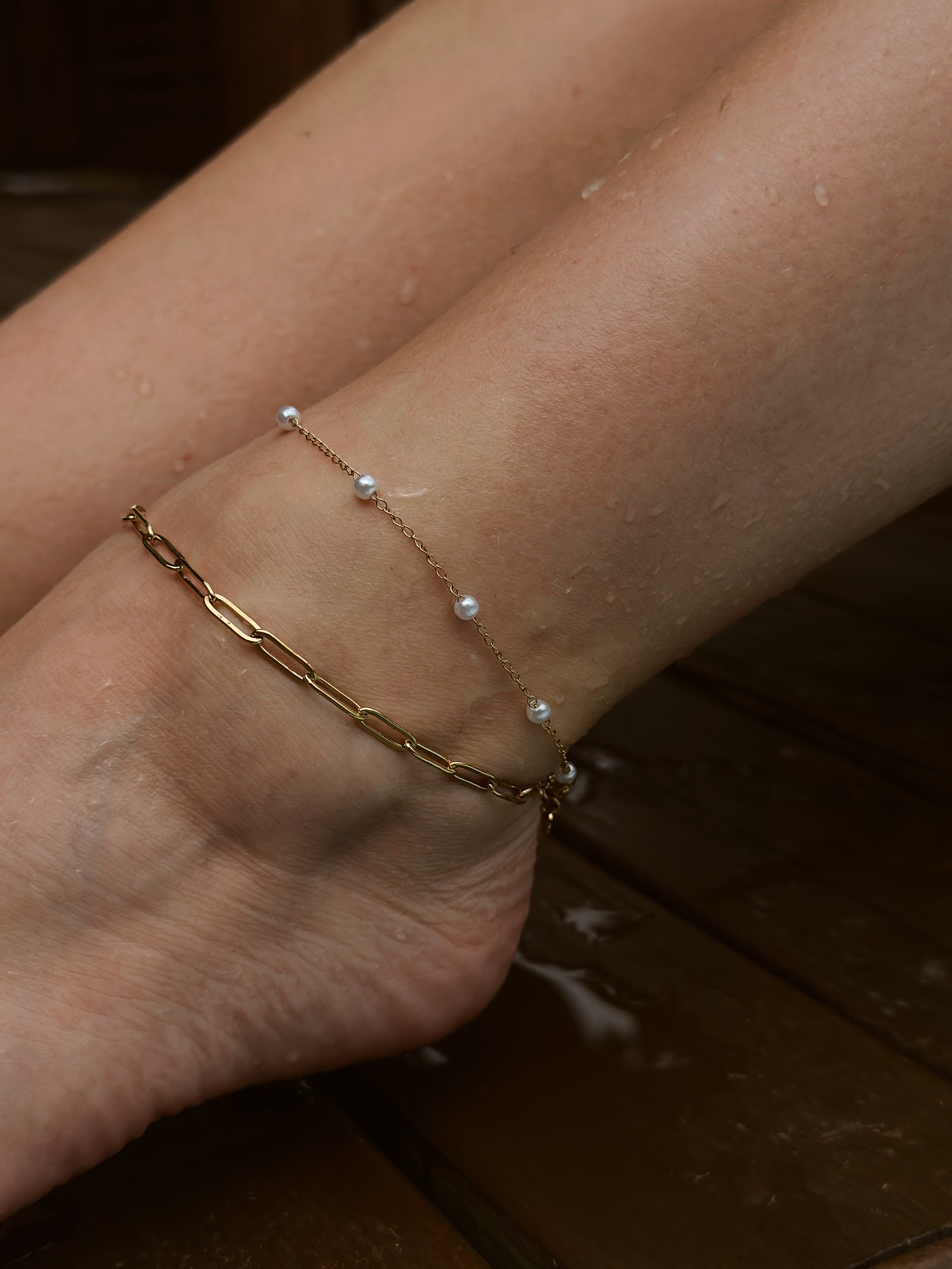 Tornozeleira Elvaris - Banhada a Ouro 18K