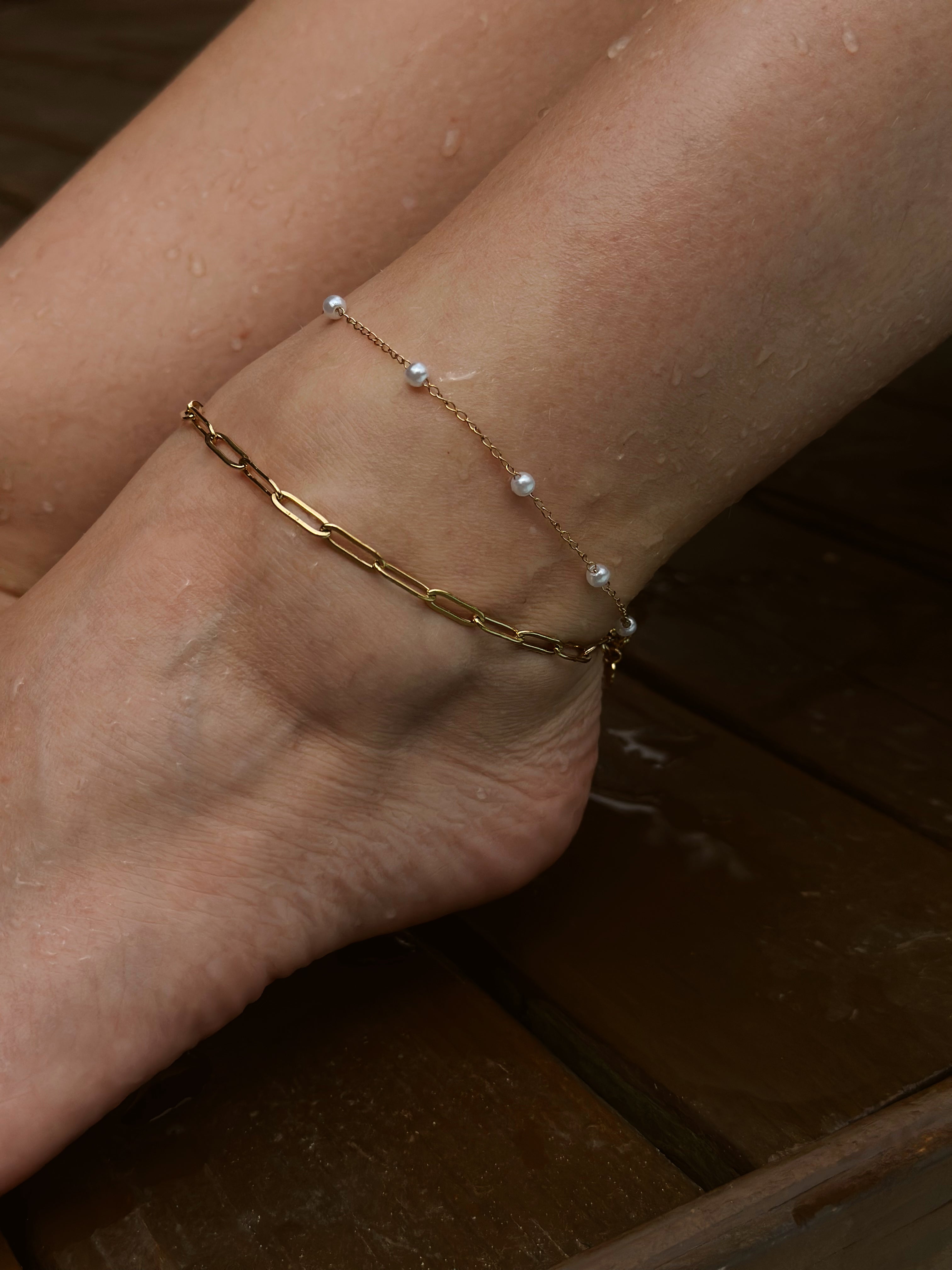 Tornozeleira Elvaris - Banhada a Ouro 18K